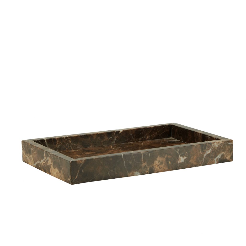 Cozy Living Marble Tray Toffee Brown S