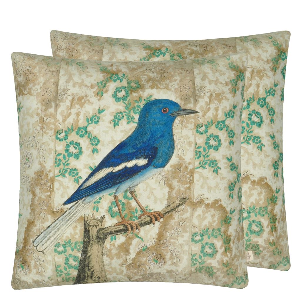 John Derian Wallpaper Birds Sepia Pute 50×50