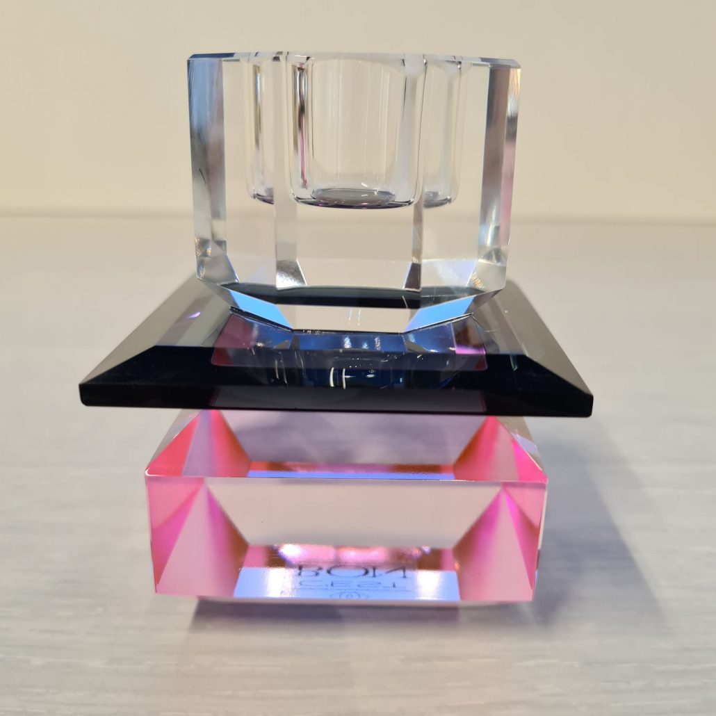 C’est Bon Krystall Lysestake, Pink/Black/Clear