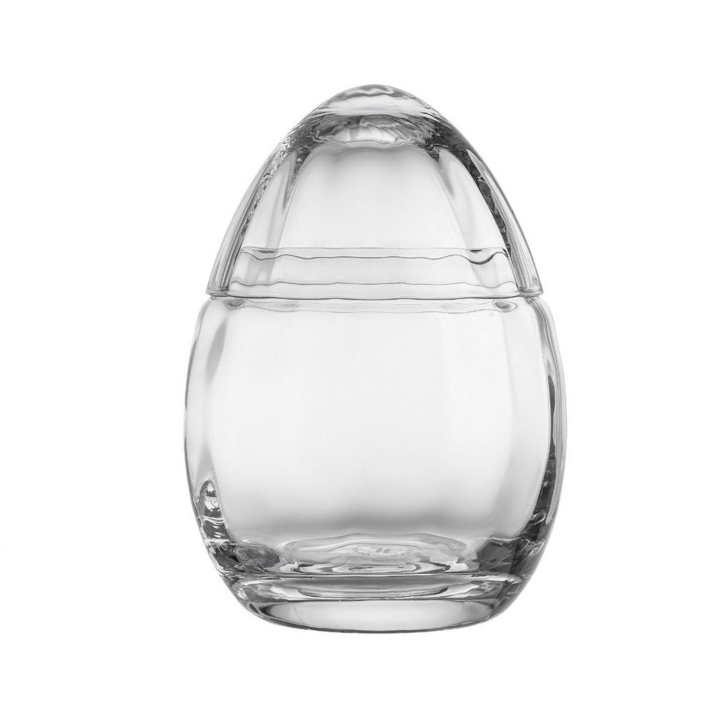 Hadeland Glassegg Skål m/ lokk Klar 15 cm