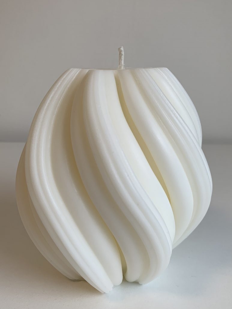Wave Candle Offwhite