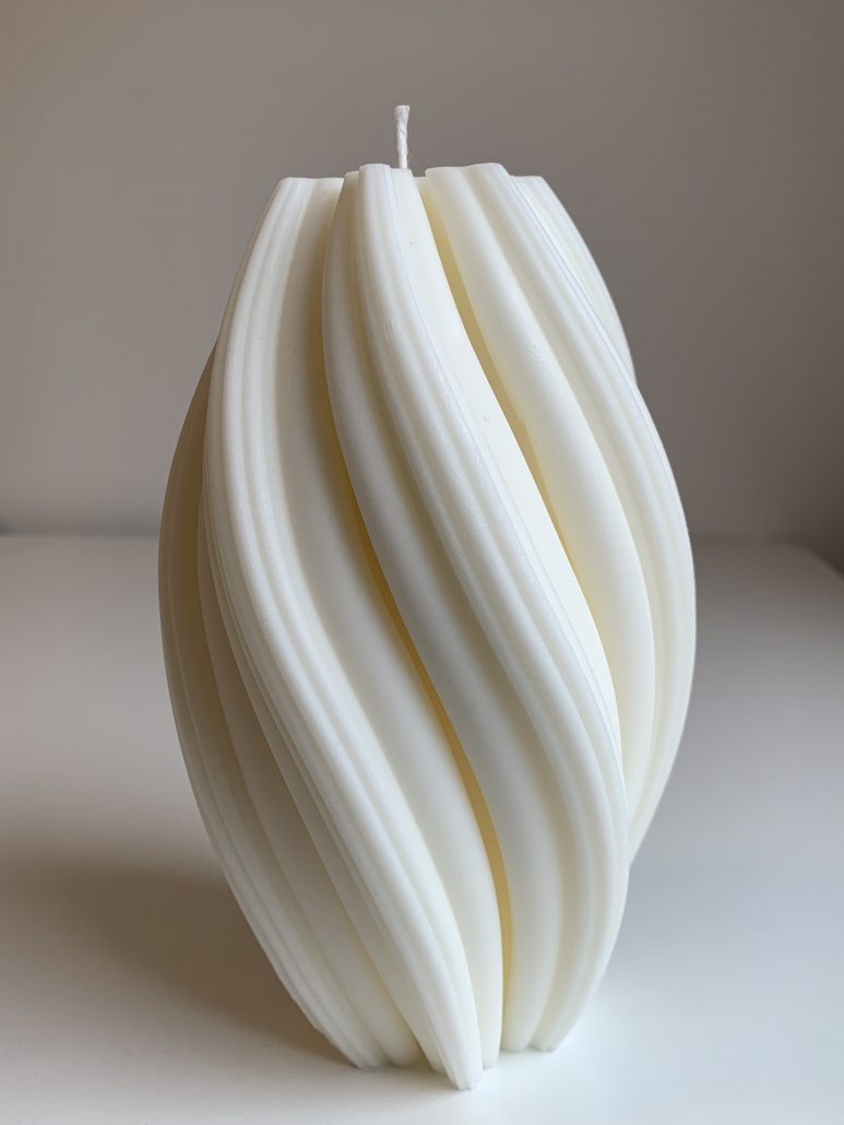 Wave Candle Offwhite (L)
