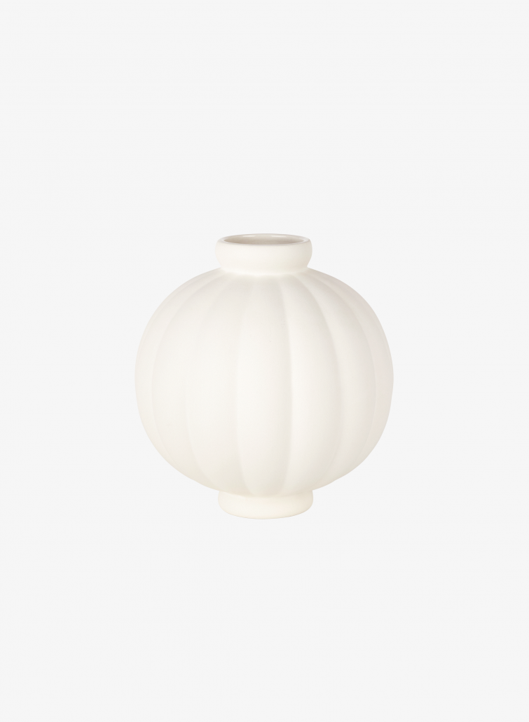 Louise Roe Balloon Vase 01 Raw White 25cm
