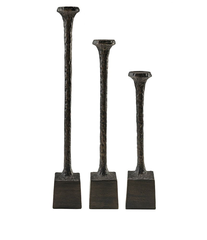 Artwood Candela Lysestaker Antikk Bronse 3-set