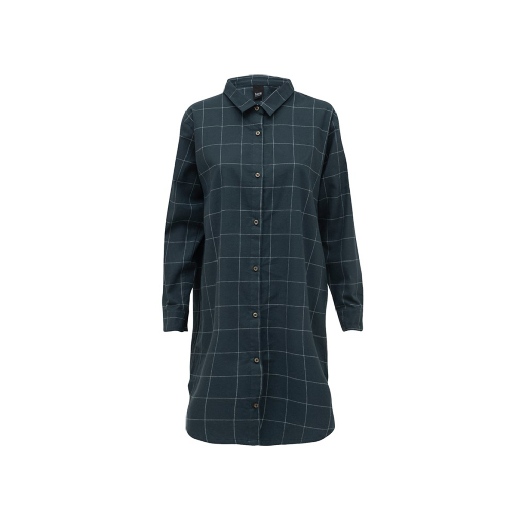 Høie Føniks Pyjamas Skjorte Flanell, Mørk Blå