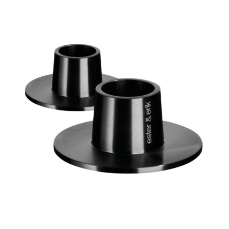 Ester & Erik Lysestake Medium Matt Sort 2-pk
