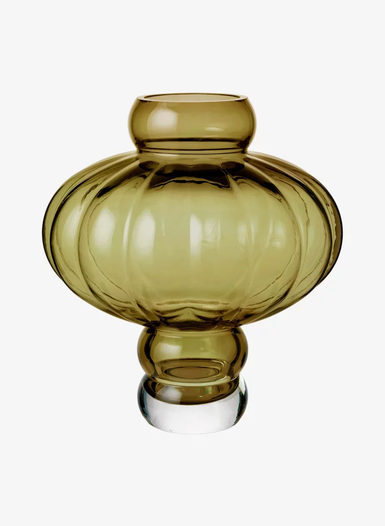 Louise Roe Balloon Vase Olive H40cm