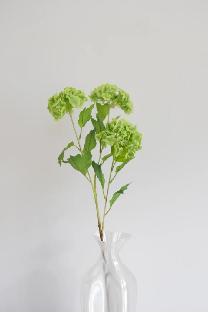 Naturtro Grønn Hortensia - Kunstig blomst