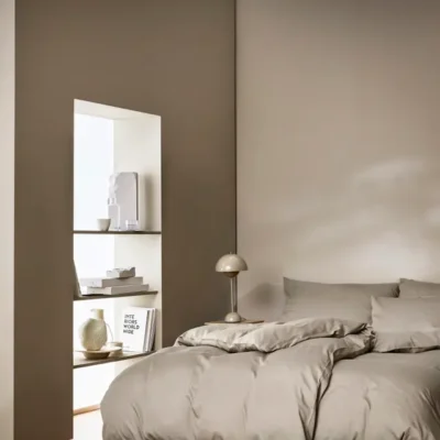 Høie Harmoni Beige Sateng sengesett