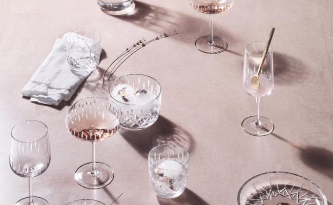 LOUISE ROE CRYSTAL CHAMPAGNEGLASS, KLAR-3